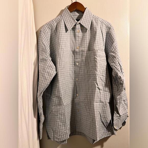 Ermenegildo ZegnaSize: MColor: light blue checkered down long sleeve
